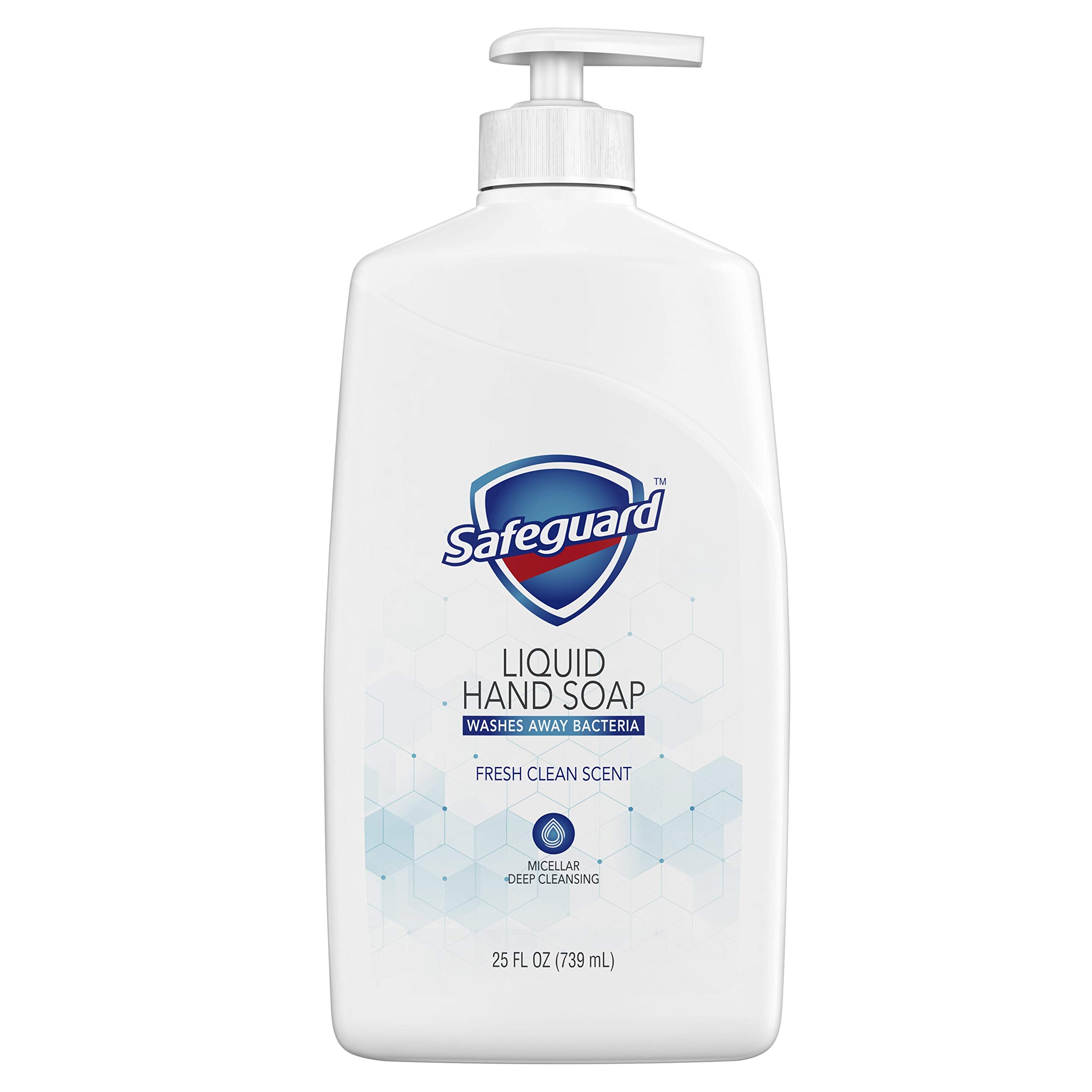 Safeguard Liquid Hand Soap with Micellar Deep Cleansing — Fresh Clean Scent, 25 oz Bottle (Pack of 1)
