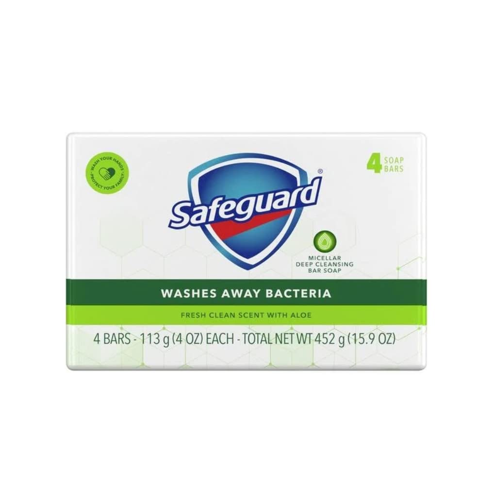 Safeguard White Soap - 48 Bars Case | 12 Packs x 4 Bars | Family Cleansing