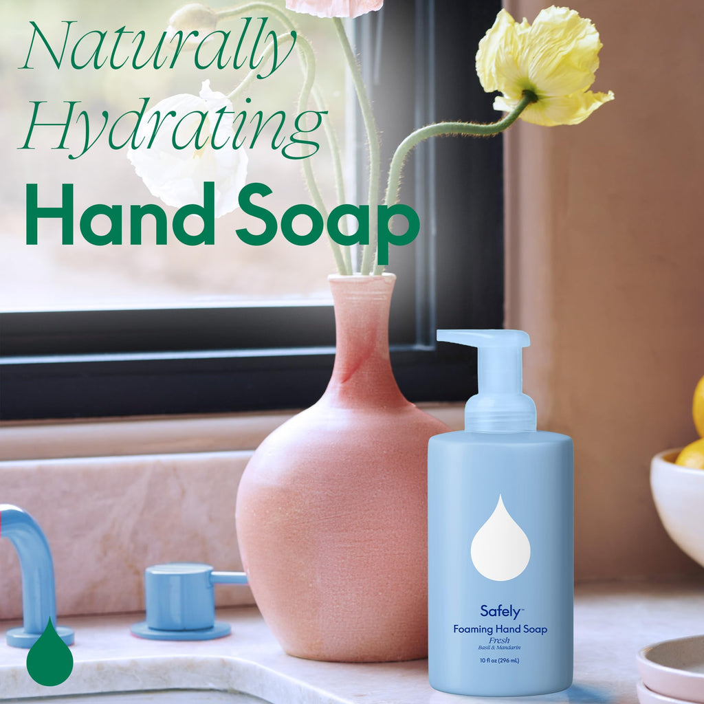 Safely Foaming Hand Soap – Fresh Citrus 6-Pack, Coconut Conditioning, 10 Fl Oz Each