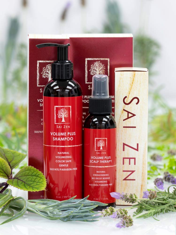 Sai Zen Volume Plus Set | Volumizing Shampoo + Scalp Therapy Spray – Made in USA