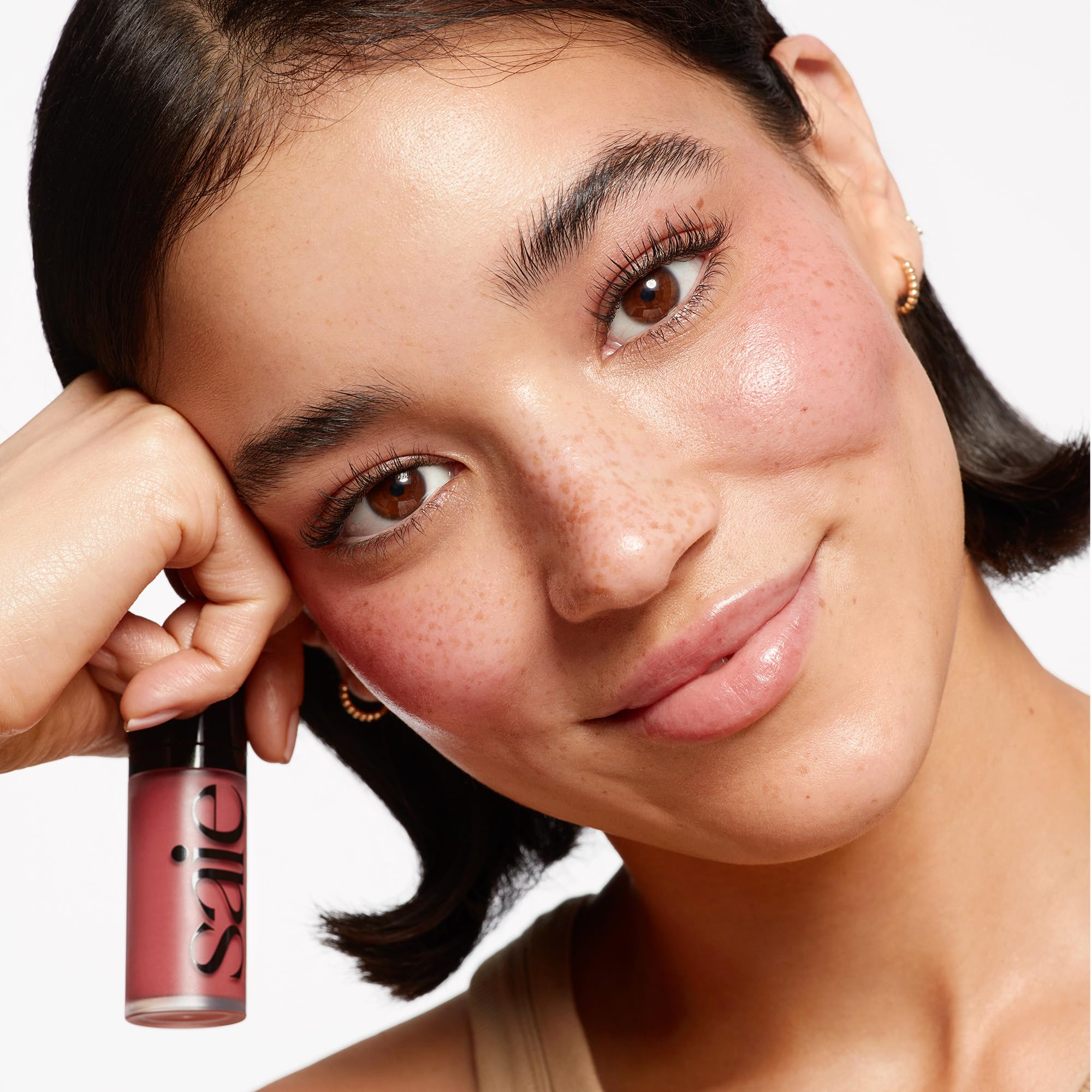 Saie Dew Liquid Blush for Cheeks – Hydrating, Buildable Cream Tint for a Natural Glow