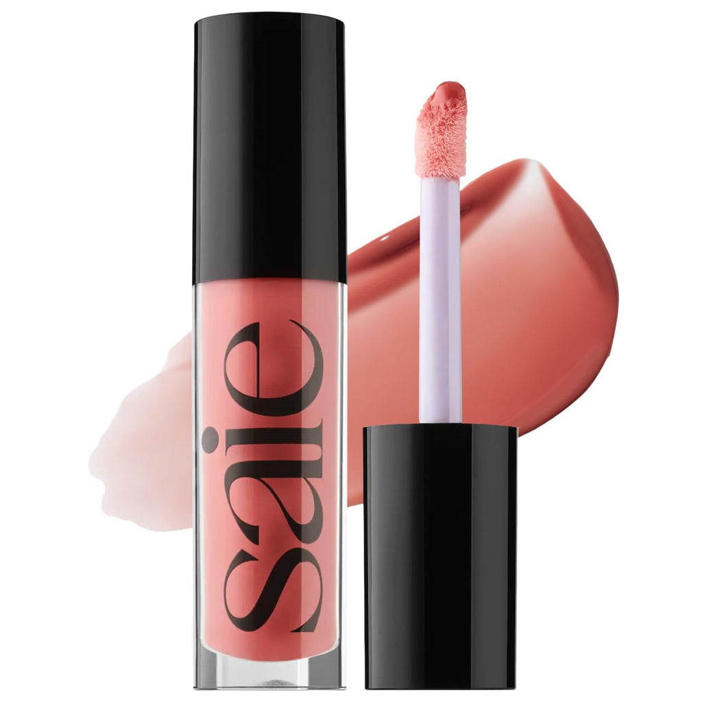 Saie GlossyBounce Lip Gloss-Oil Hybrid – Hydrating, Non-Sticky Shine