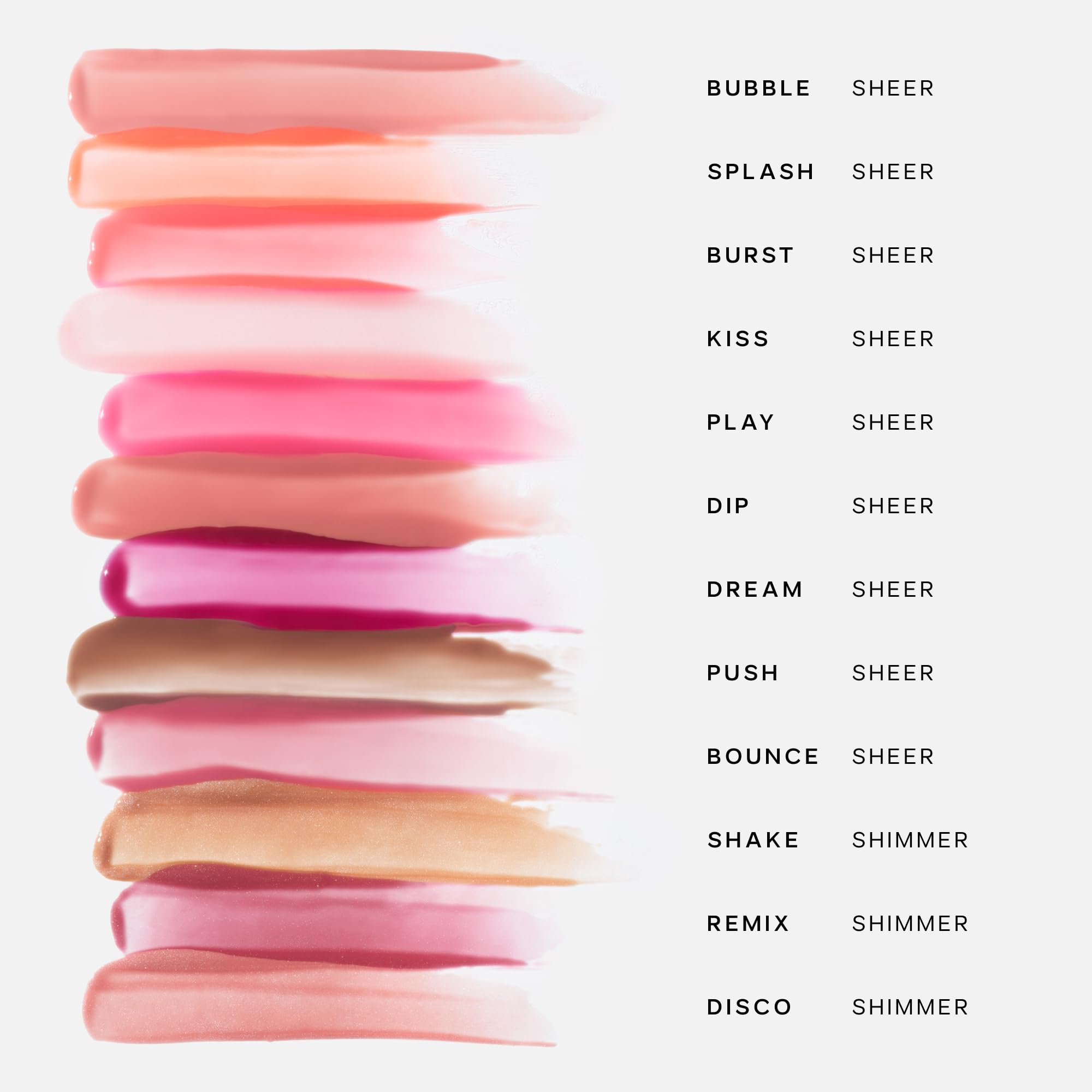Saie Glossybounce Lip Gloss & Lip Oil Hybrid | Hyaluronic Acid + Jojoba | Non Sticky, Ultra Shine