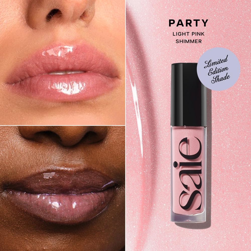 Saie Glossybounce Duo – Hydrating Tinted Lip Oil & Lip Gloss Set (Bounce & Disco)