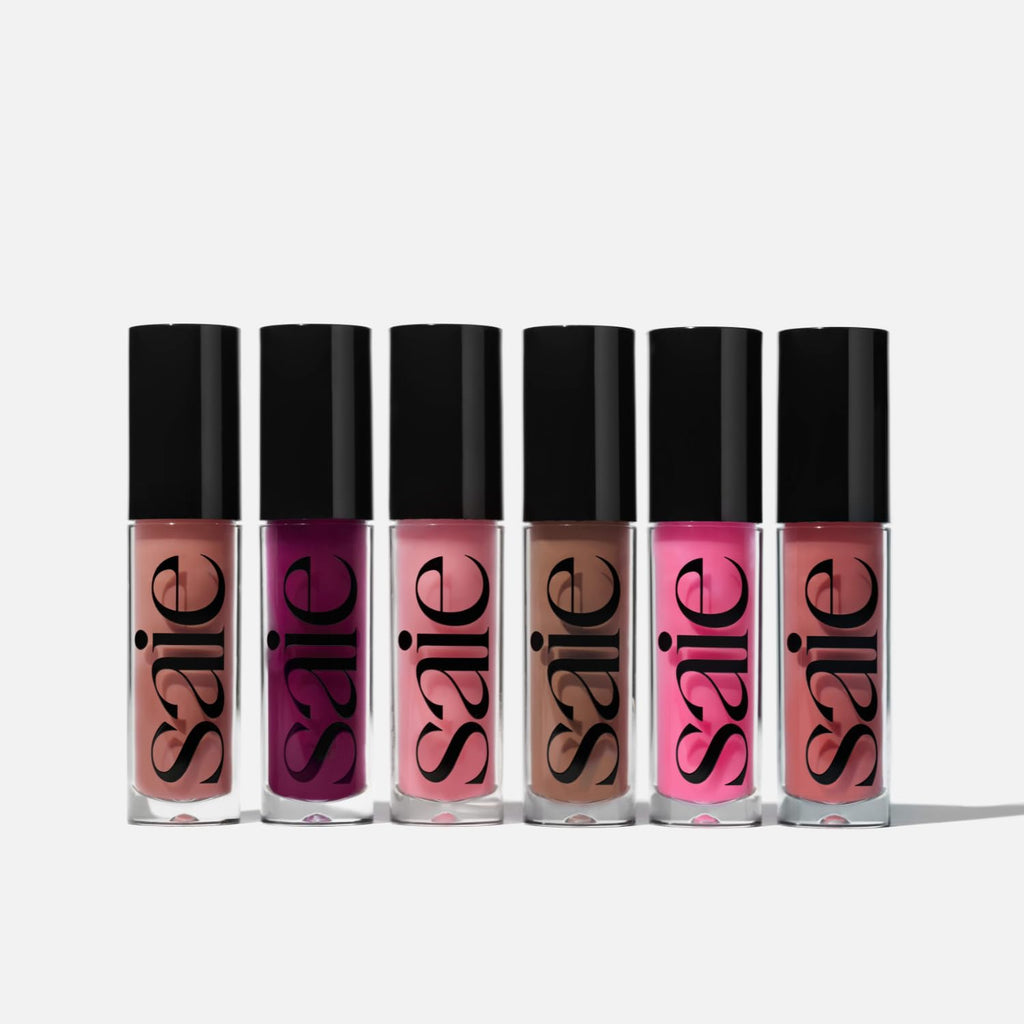 Saie GlossyBounce Lip Gloss-Oil Hybrid – Hydrating, Non-Sticky Shine
