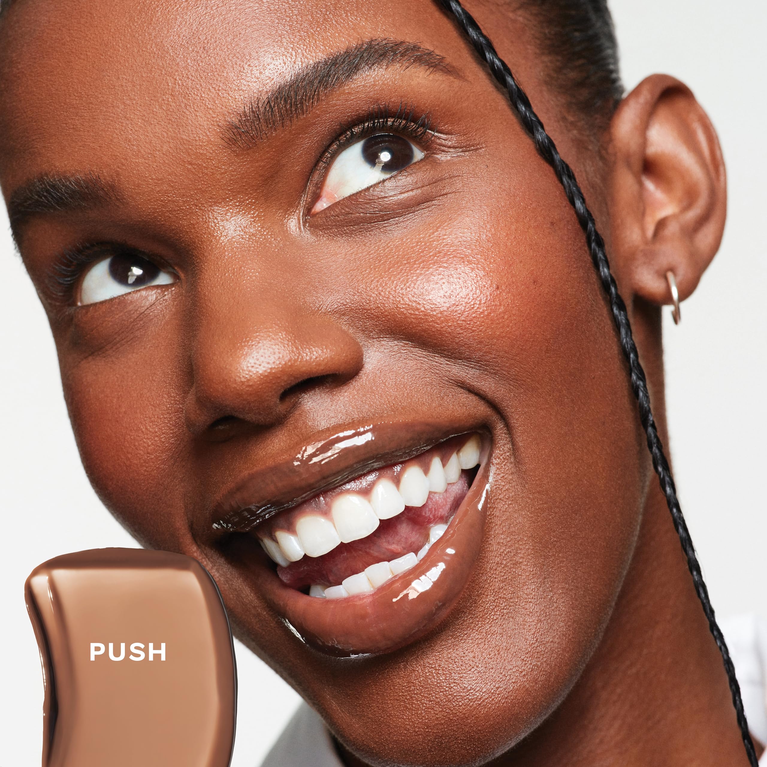 Saie Glossybounce: Hydrating Lip Gloss & Lip Oil Hybrid with Hyaluronic Acid & Jojoba – Non-Sticky, Ultra-Shiny (.17 oz)