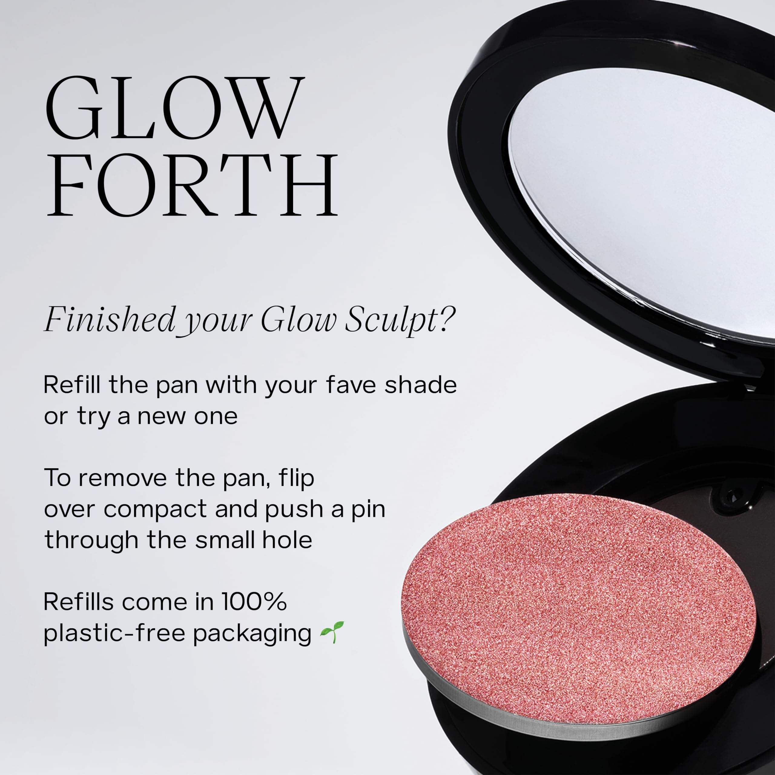 Saie Glow Sculpt Multi-Use Highlighter + Cream Blush Refill – Bronzeglow, Hyaluronic Acid, Micropearl