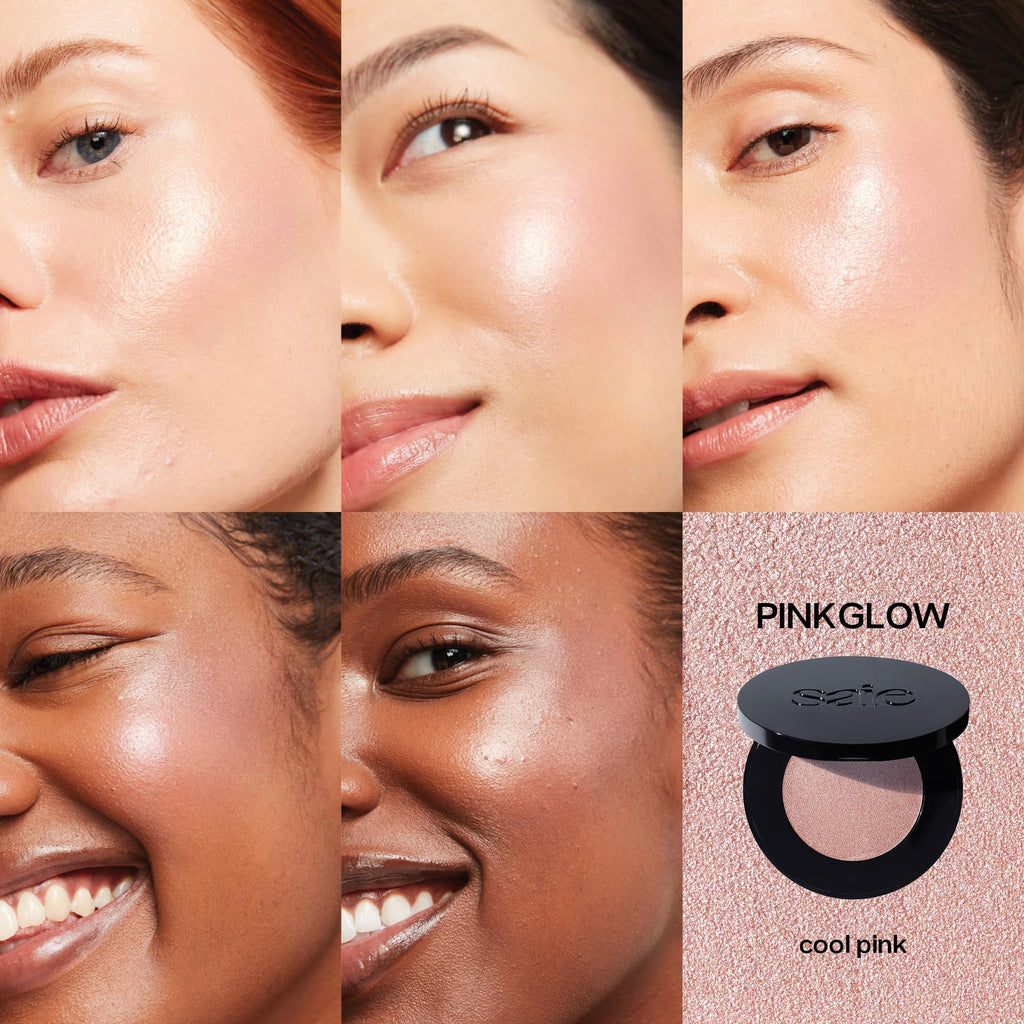 Saie Glow Sculpt: Multi-Use Highlighter + Cream Blush Refill in Pinkglow