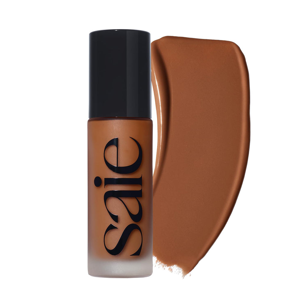Saie Glowy Super Skin Tint Foundation – Weightless Dewy Coverage, Hyaluronic Acid, Shade 31