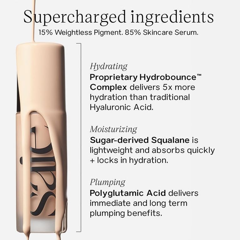 Saie Glowy Super Skin Tint Foundation Shade 26 – Weightless, Dewy Medium Coverage