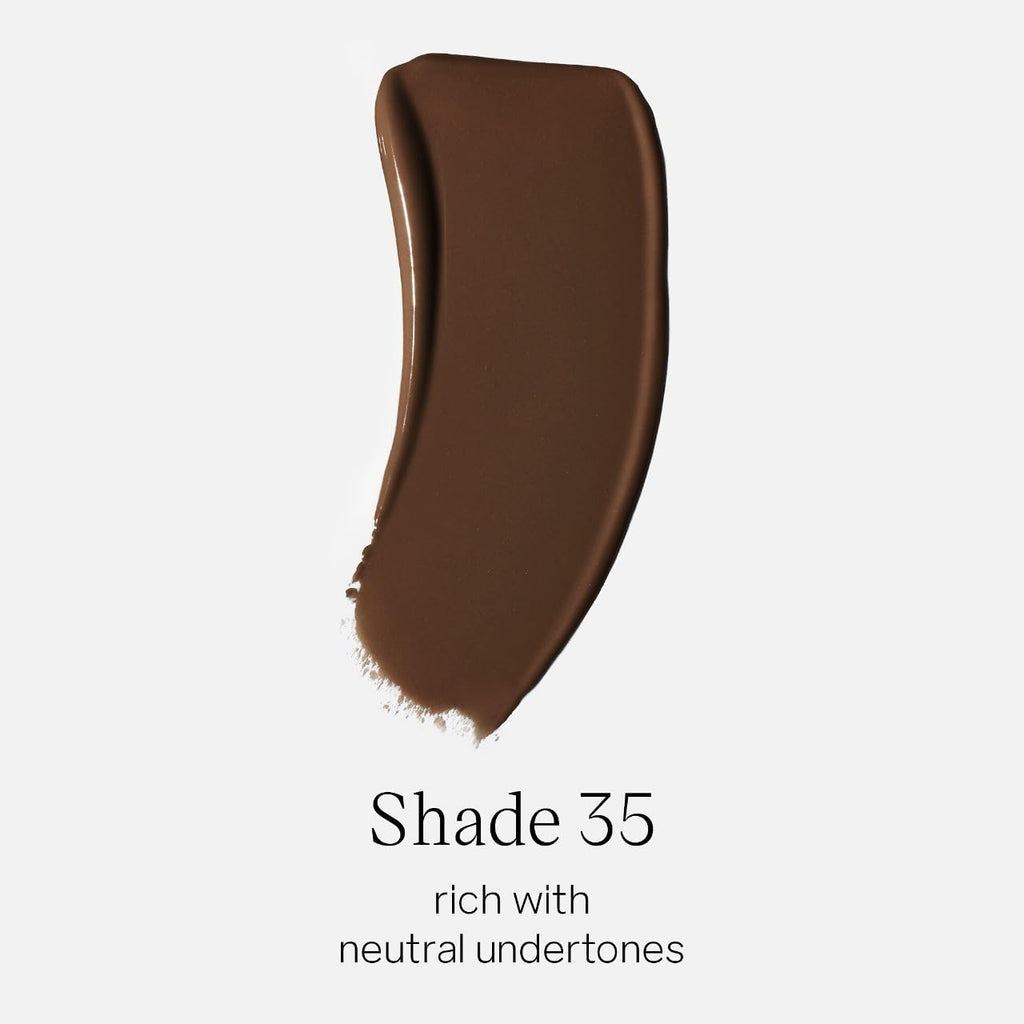 Saie Glowy Super Skin Tint Foundation Shade 35 – Weightless, Dewy Skin Care Serum Hybrid