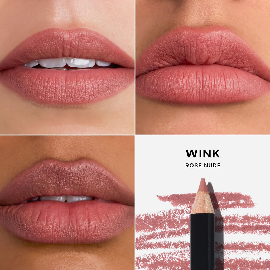 Saie Lip Liner 101 – Creamy Soft Matte Lip Pencil with Shea Butter & Jojoba Oil | Wink (0.05 oz)