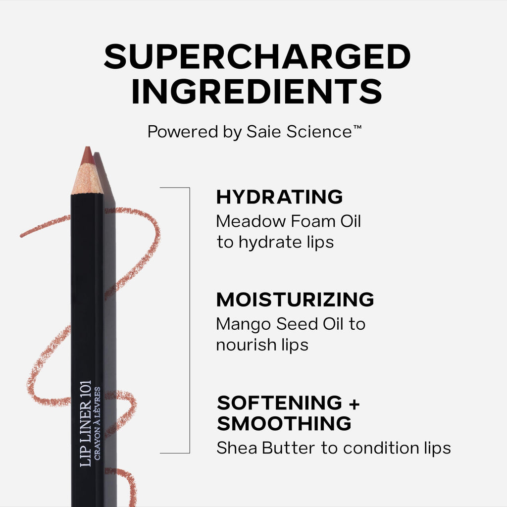 Saie Lip Liner 101 – Creamy Soft Matte Lip Pencil with Shea Butter & Jojoba Oil | Wink (0.05 oz)