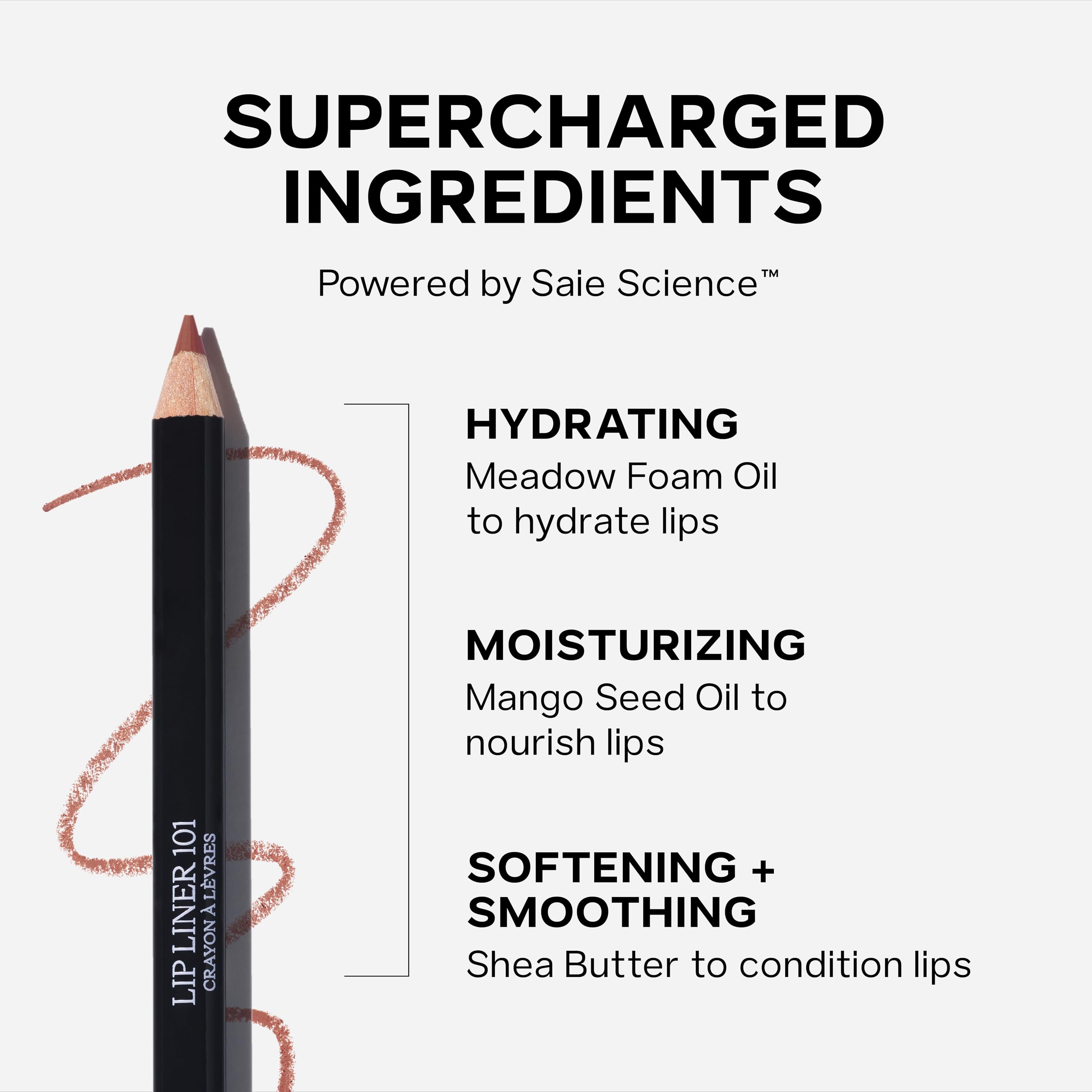 Saie Lip Liner 101 – Creamy Soft Matte Lip Pencil with Shea Butter & Jojoba Oil | Wink (0.05 oz)