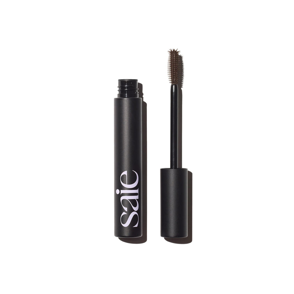 Saie Mascara 101 Brown – Lash Lengthening Mascara with Buildable Volume & Conditioning (0.31 oz)