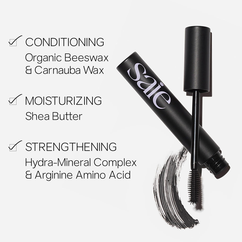 Saie Mascara 101 - Lash Lengthening, Buildable Mascara for Lifted Lashes