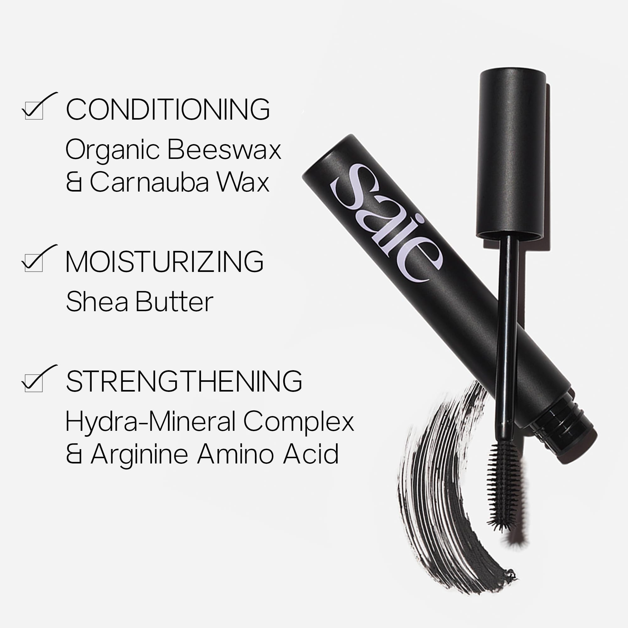 Saie Mascara 101 - Lash Lengthening, Buildable Mascara for Lifted Lashes