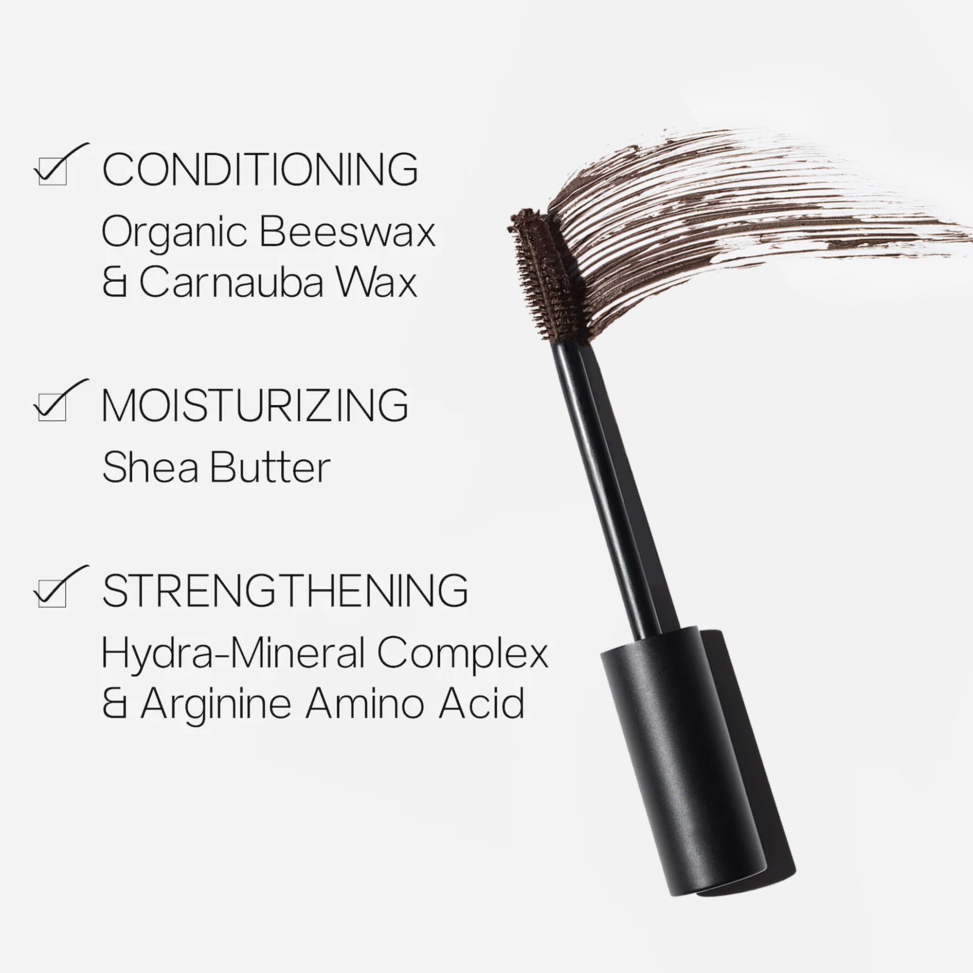 Saie Mascara 101 Brown – Lash Lengthening Mascara with Buildable Volume & Conditioning (0.31 oz)