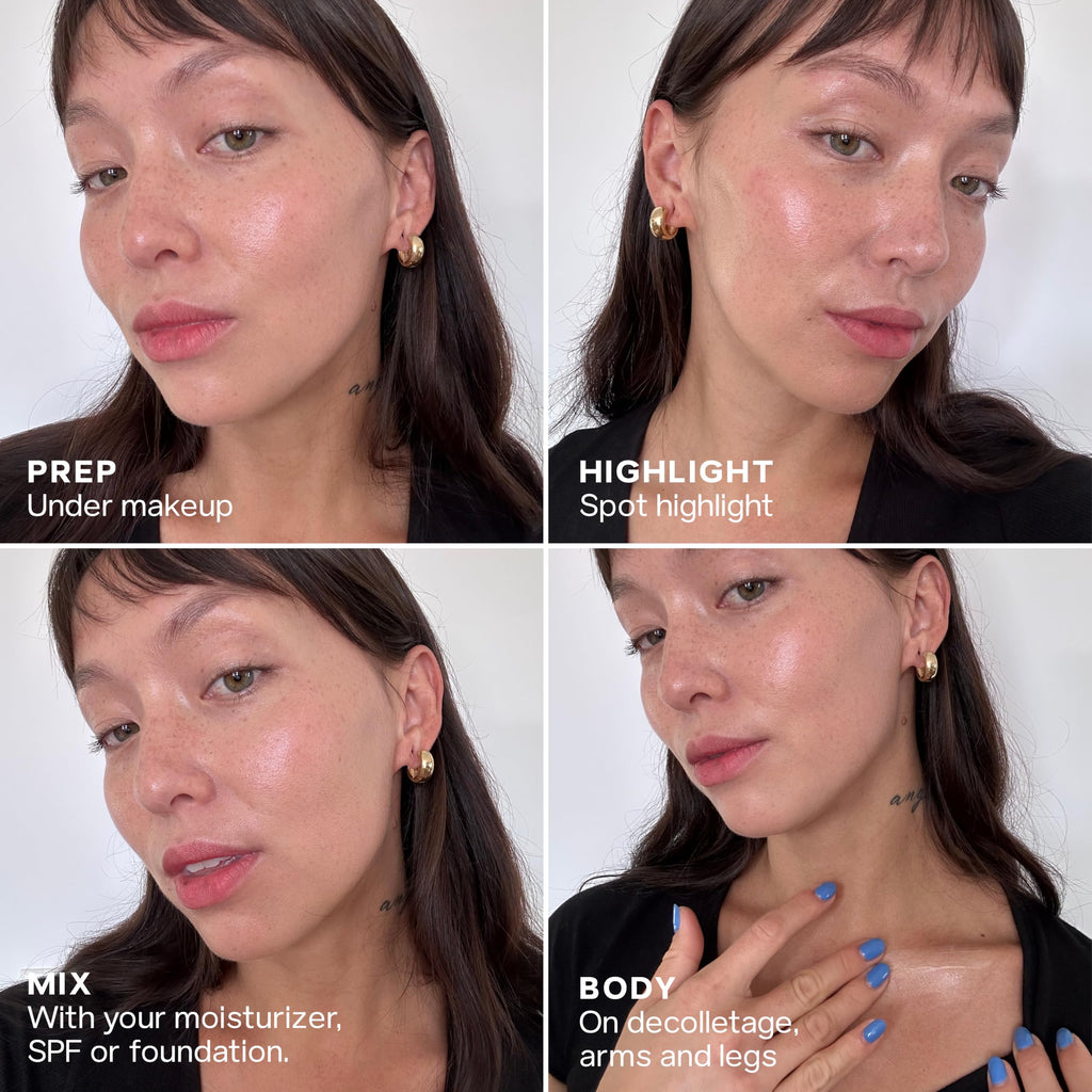 Saie Mini Glowy Super Gel Sunglow – Hydrating Primer & Illuminating Serum (0.5 oz)