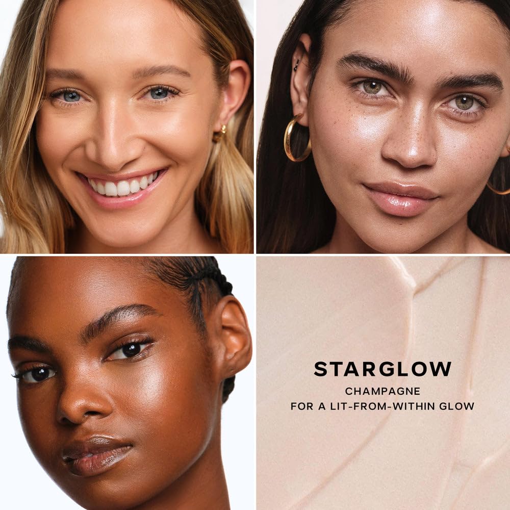 Saie Mini Glowy Super Gel Trio Gift Set – Lightweight Primer & Liquid Highlighter (Starglow, Roseglow, Sunglow)