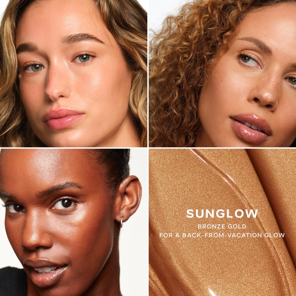 Saie Mini Glowy Super Gel Trio Gift Set – Lightweight Primer & Liquid Highlighter (Starglow, Roseglow, Sunglow)