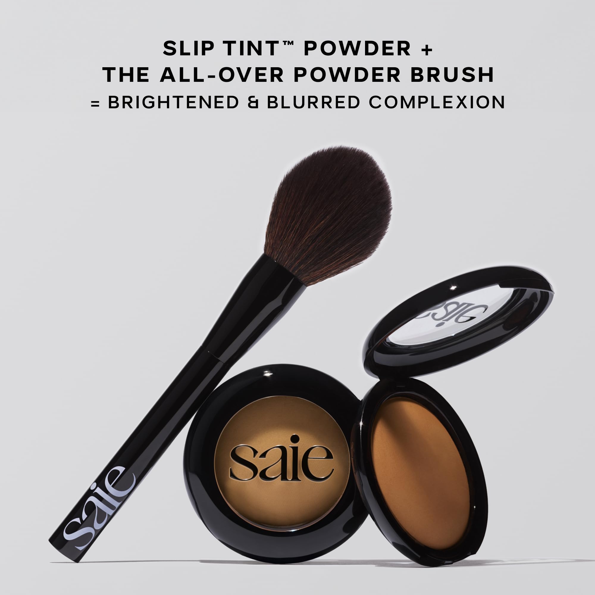 Saie Slip Tint Baked Setting Powder — Translucent, Skin-Like Blur (Very Light to Light, 0.24 oz)