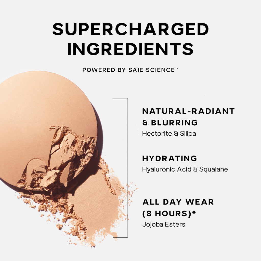 Saie Slip Tint Baked Setting Powder — Translucent, Skin-Like Blur (Very Light to Light, 0.24 oz)