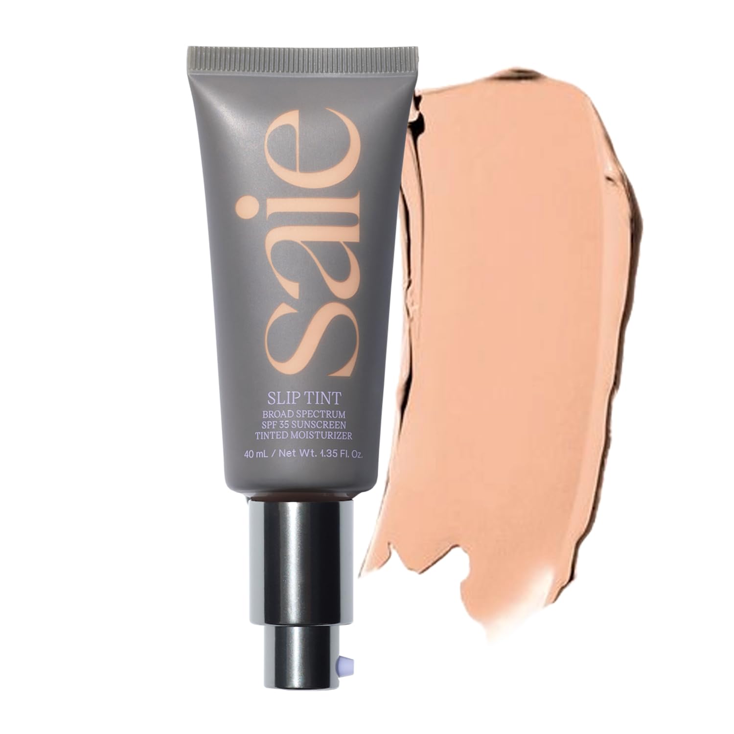 Saie Slip Tint SPF 35 Tinted Moisturizer – Light Coverage + Glowy Skin Tint (Shade Three + Half)
