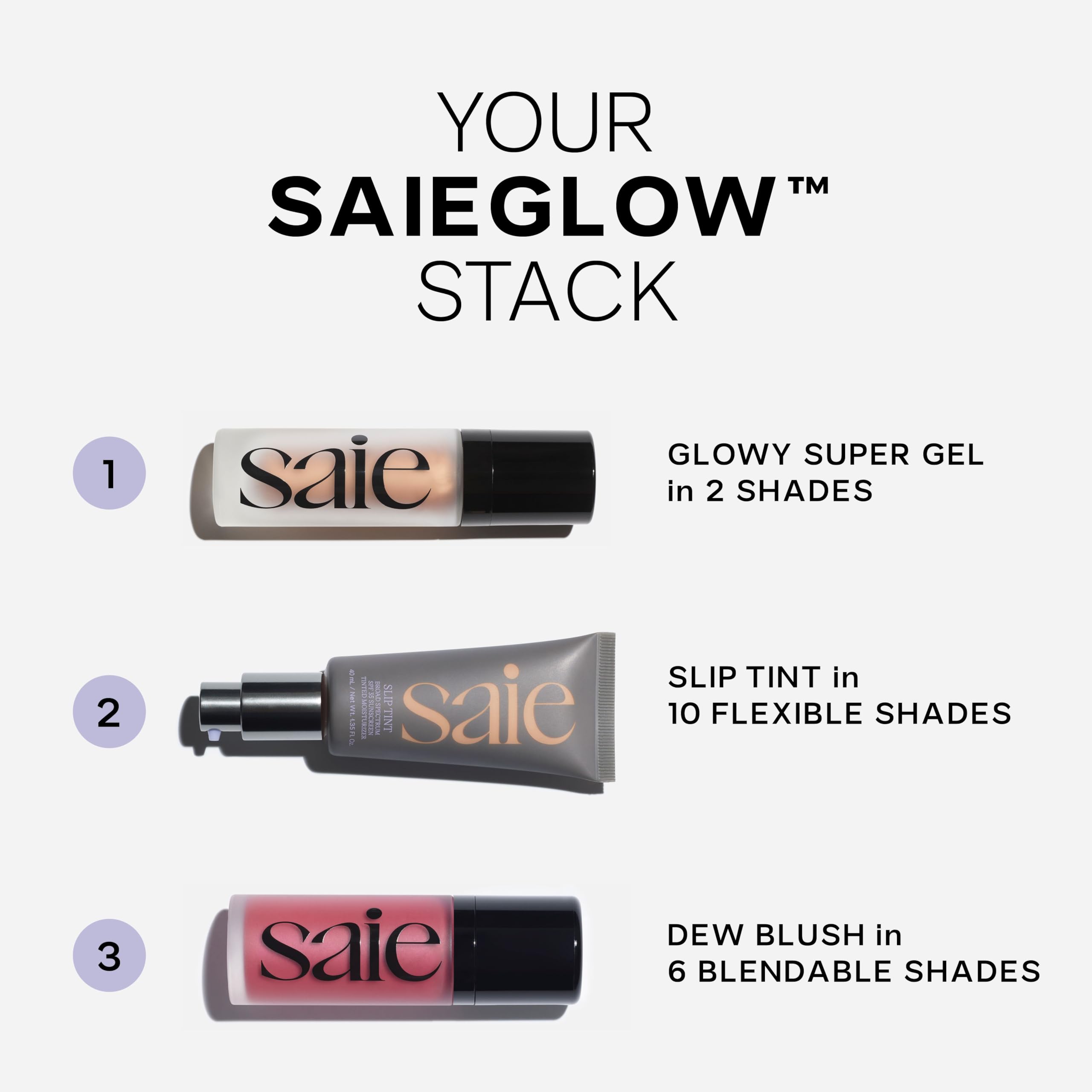 Saie Slip Tint SPF 35 - Light Coverage Glowy Tint with Hyaluronic Acid (Shade Eight)