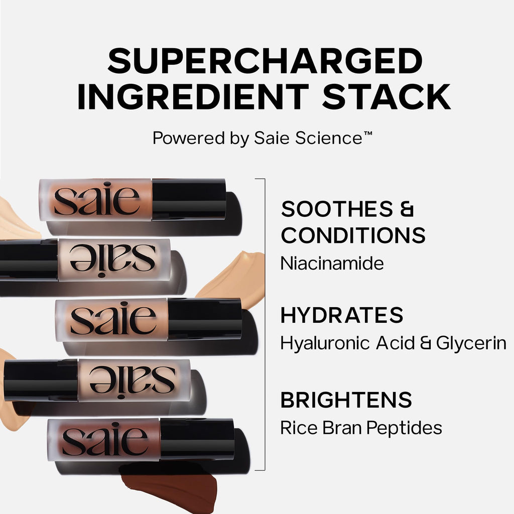 Saie Slip Tint Radiant Concealer & All-Over Makeup – Shade 25 (0.17 oz)
