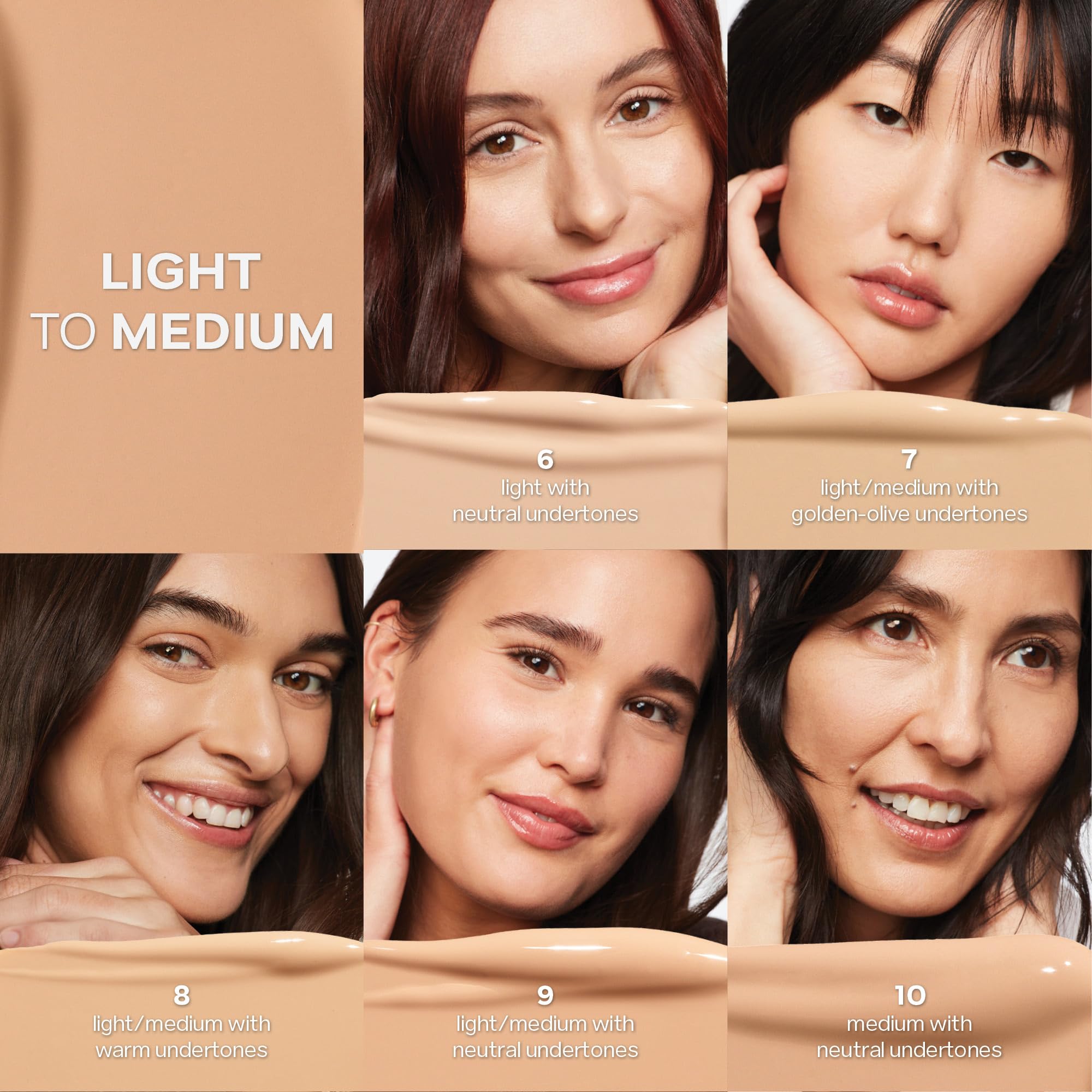 Saie Slip Tint Radiant Cream Concealer & All-Over Face Makeup - Shade 6 | Hydrating, Lightweight Coverage