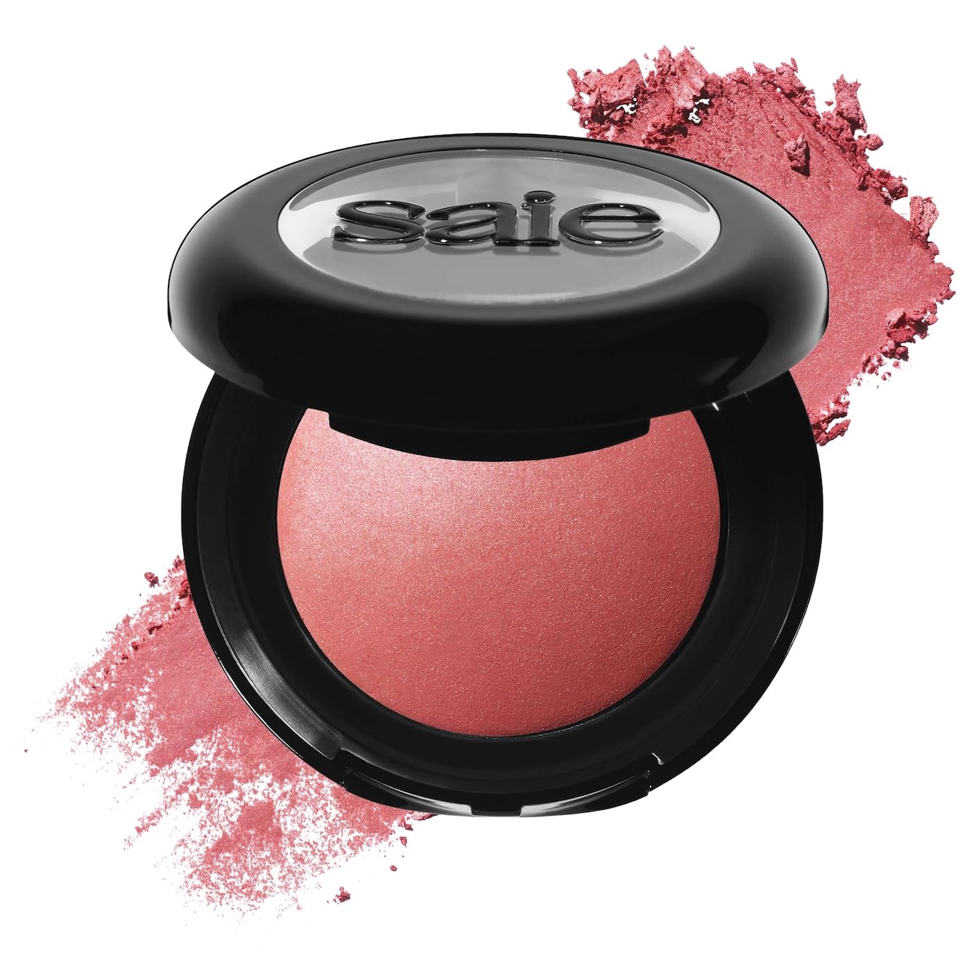 Saie SuperSuede Baked Blush in Mia – Talc-Free Hydrating Powder with Hyaluronic Acid (0.1 oz)