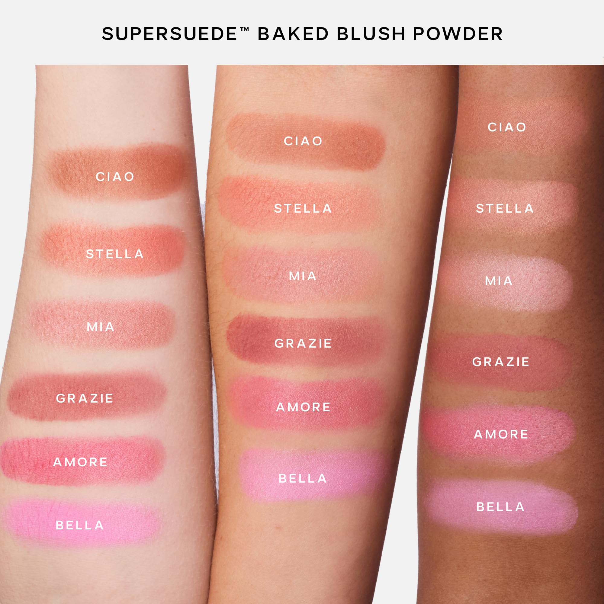 Saie SuperSuede Baked Blush in Mia – Talc-Free Hydrating Powder with Hyaluronic Acid (0.1 oz)