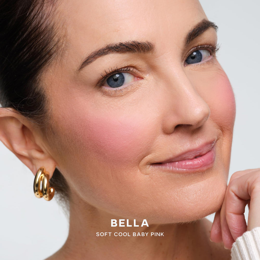 Saie SuperSuede Baked Blush – Talc-Free Hydrating Cheek Color with Hyaluronic Acid (Bella, 0.1 oz)