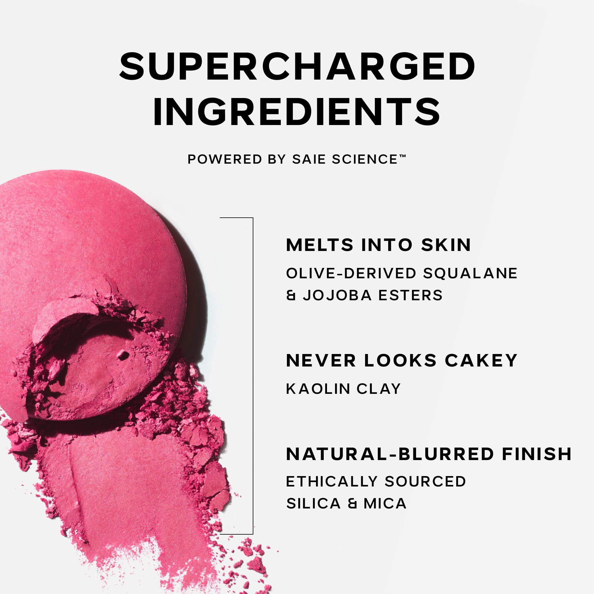 Saie SuperSuede Baked Blush – Hydrating, Talc-Free Diffused Flush (Ciao, 0.1 oz)