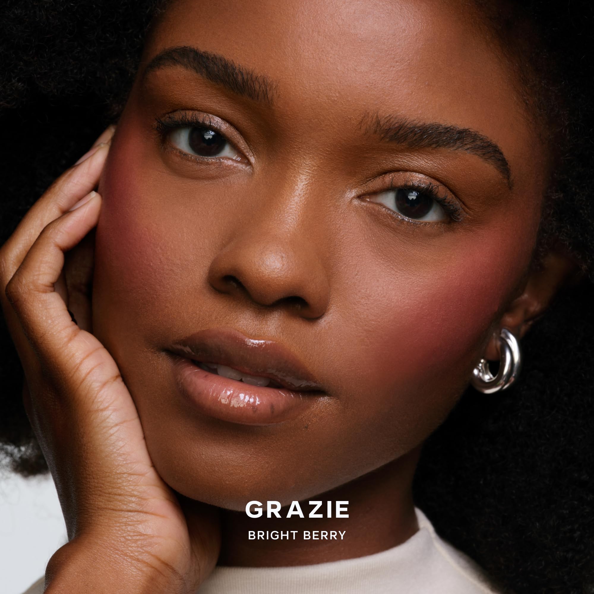 Saie SuperSuede Baked Blush in Grazie – Talc-Free Hydrating Cheek Color