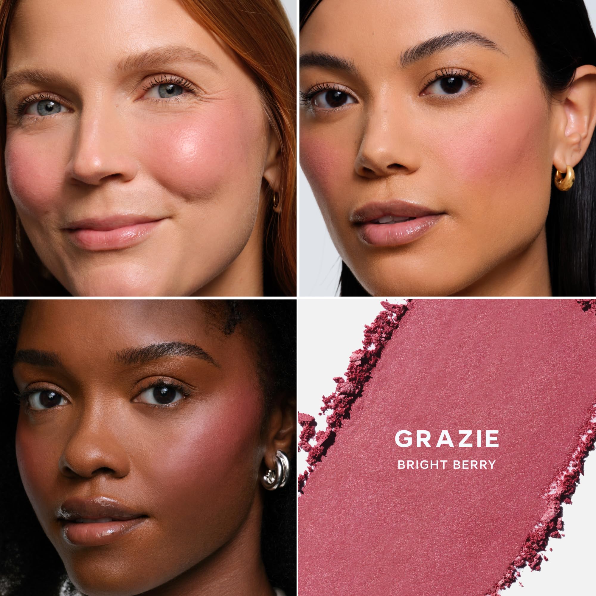 Saie SuperSuede Baked Blush in Grazie – Talc-Free Hydrating Cheek Color