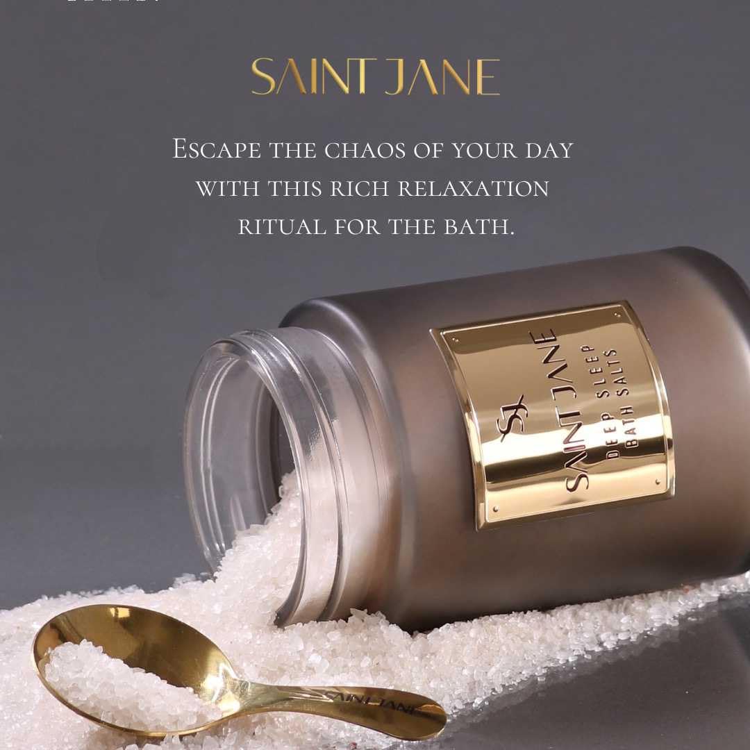 SAINT JANE Deep Sleep Bath Salts with Magnesium + Peptides | Floral Luxury Bath