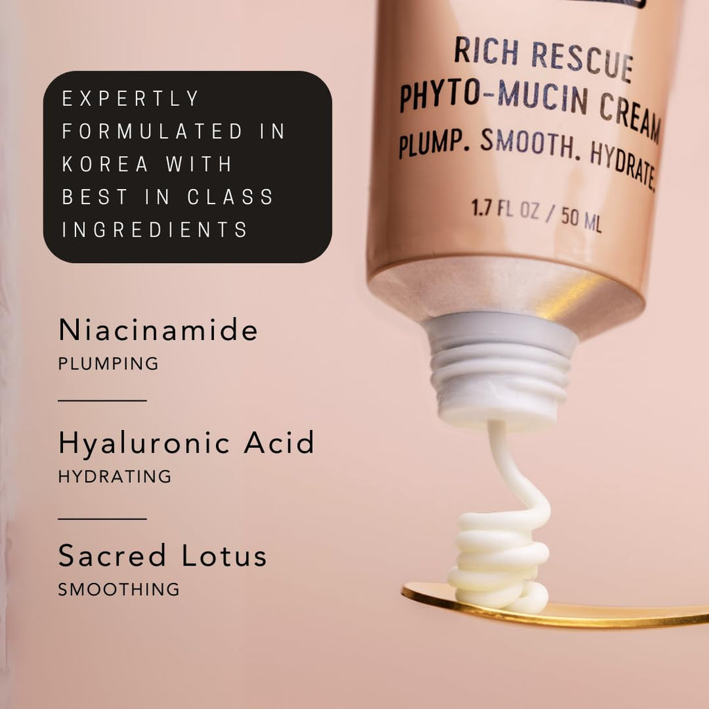 SAINT JANE Rich Rescue Phyto Mucin Cream | Plump, Hydrate, Smooth