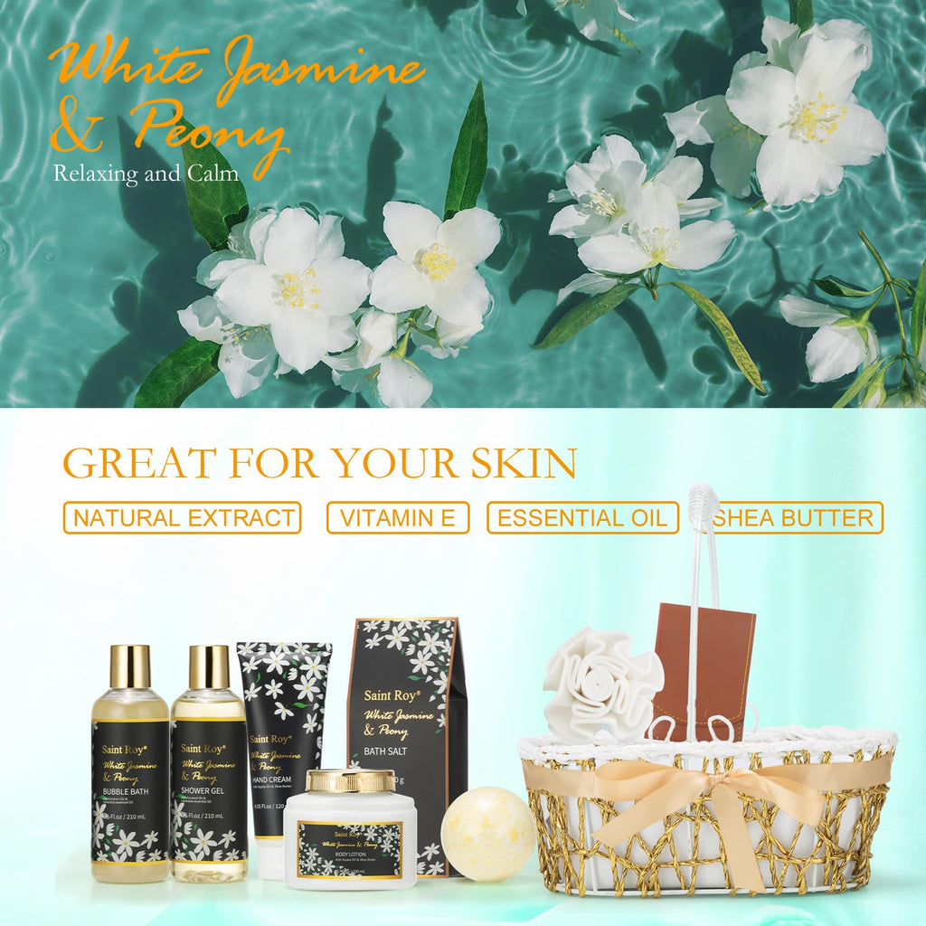 Saint Roy Spa Gift Basket Set for Women – Luxury Bath & Body Gift