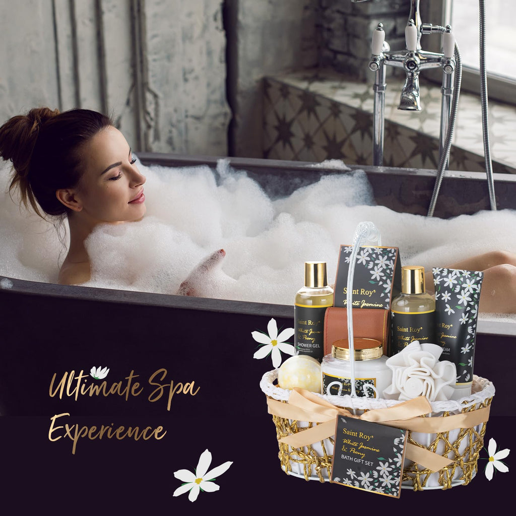 Saint Roy Spa Gift Basket Set for Women – Luxury Bath & Body Gift