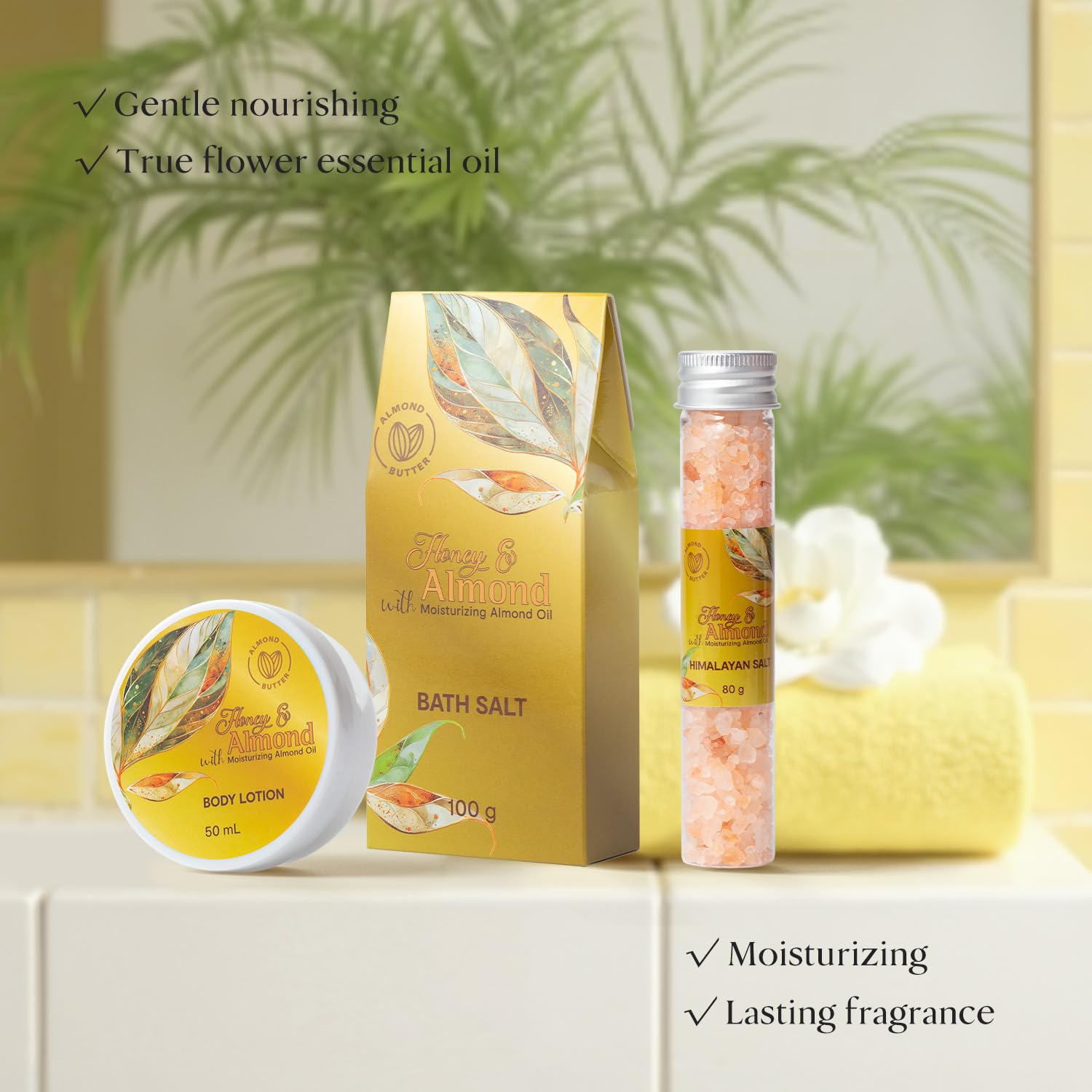Saint Roy Self-Care Gift Set for Women – Honey Almond Spa Basket