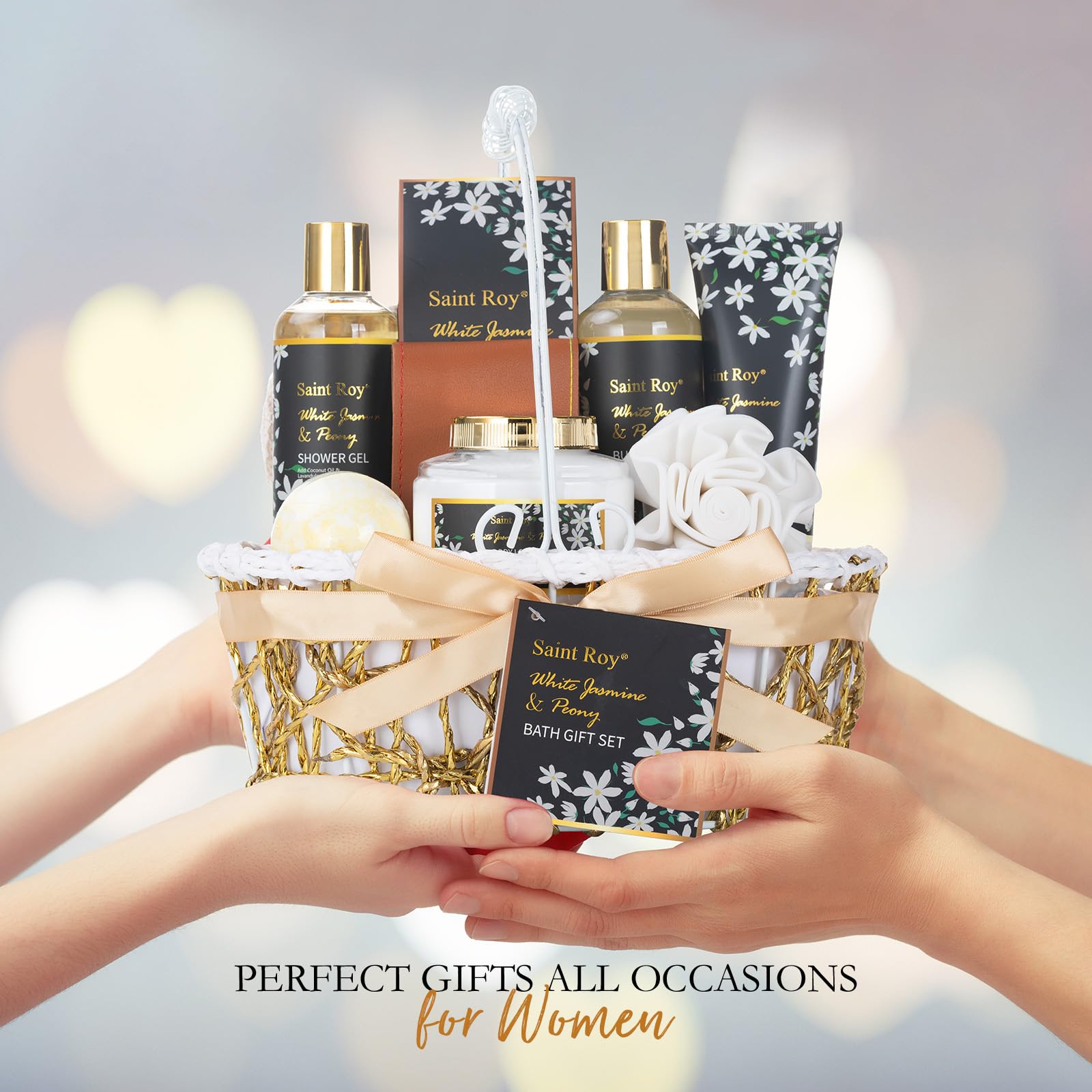 Saint Roy Spa Gift Basket Set for Women – Luxury Bath & Body Gift