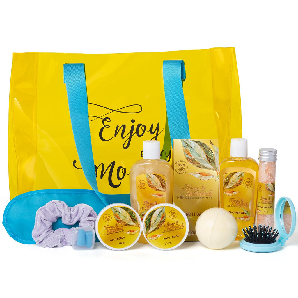 Saint Roy Self-Care Gift Set for Women – Honey Almond Spa Basket