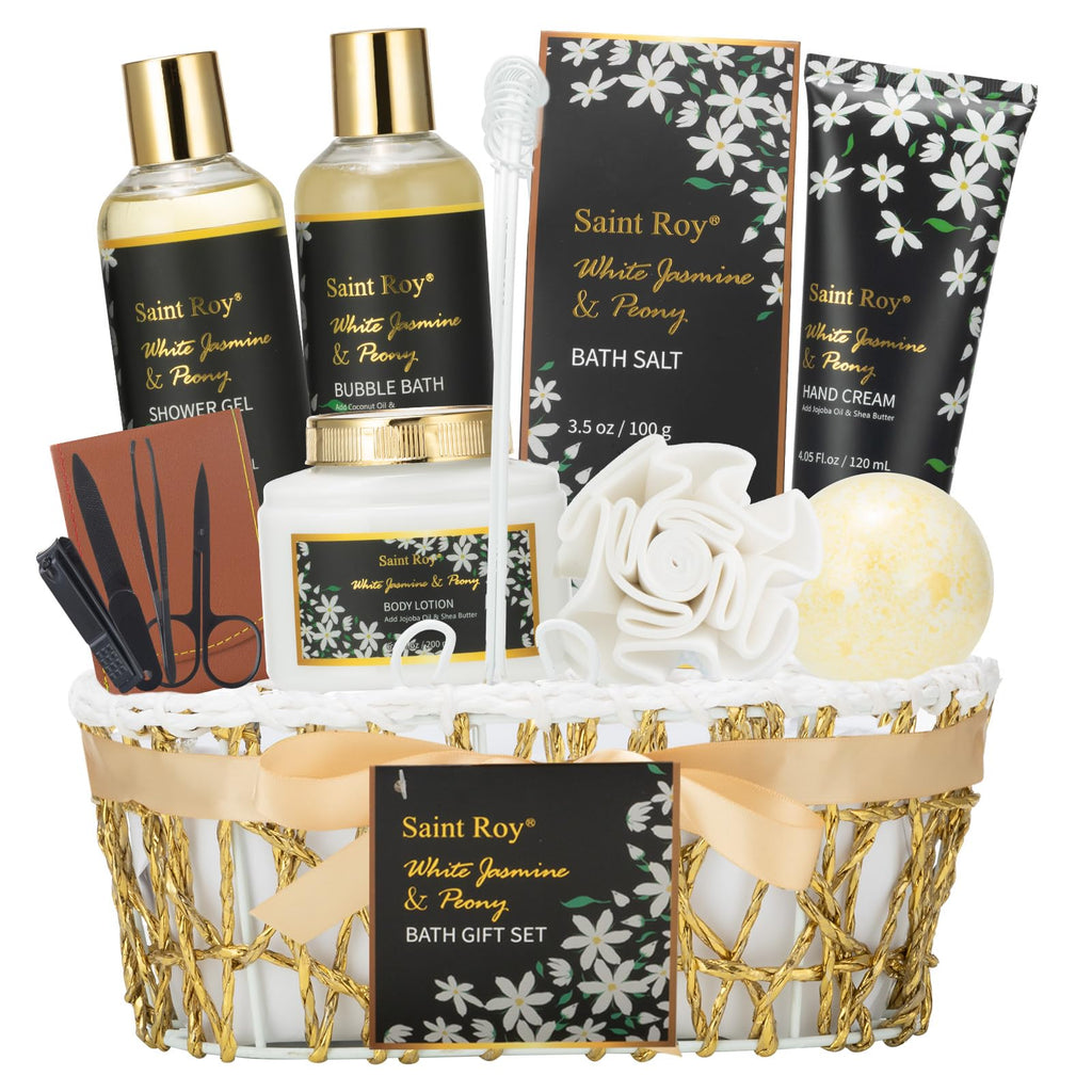 Saint Roy Spa Gift Basket Set for Women – Luxury Bath & Body Gift