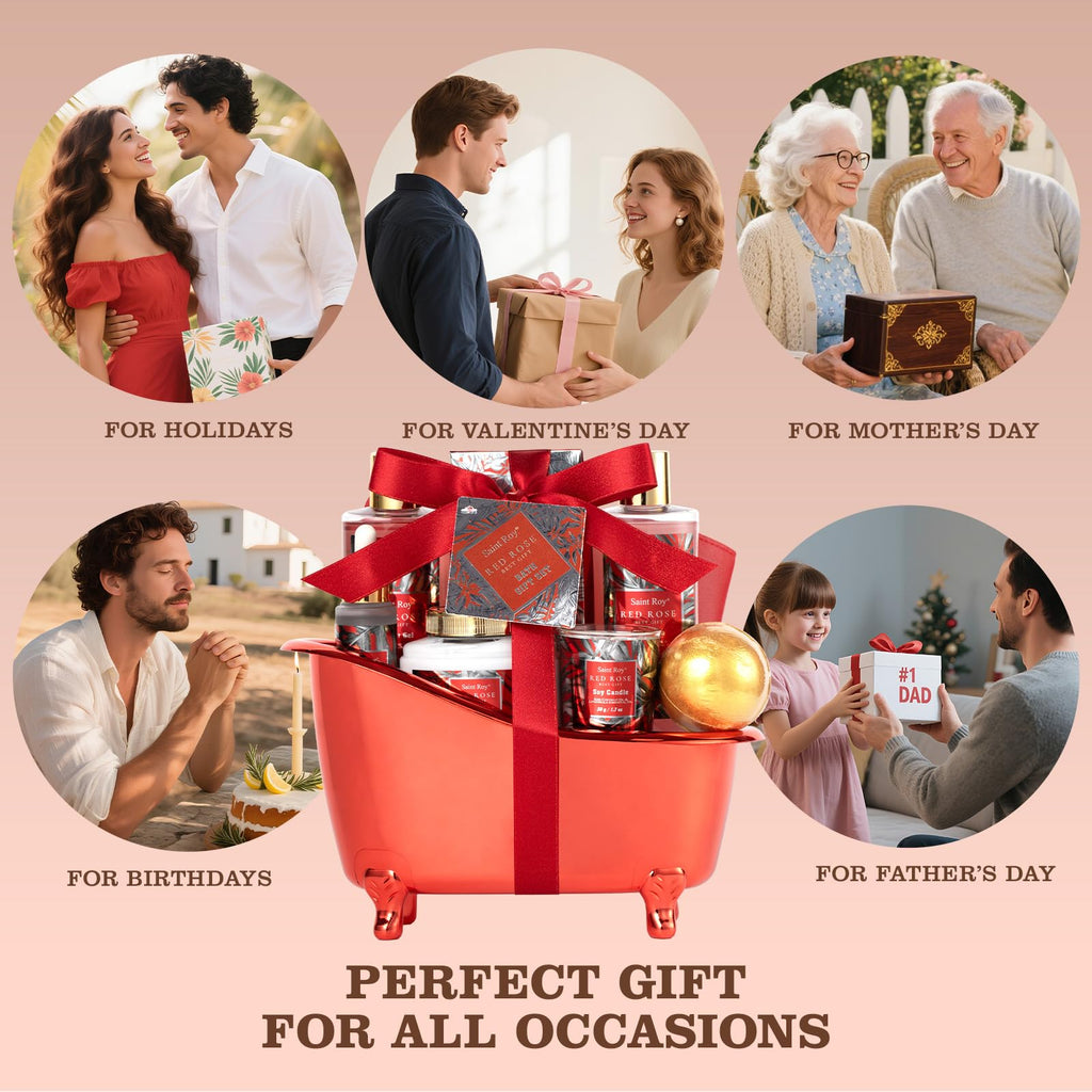 Saint Roy Christmas Spa Gift Set for Women – Luxurious Bath & Body Kit