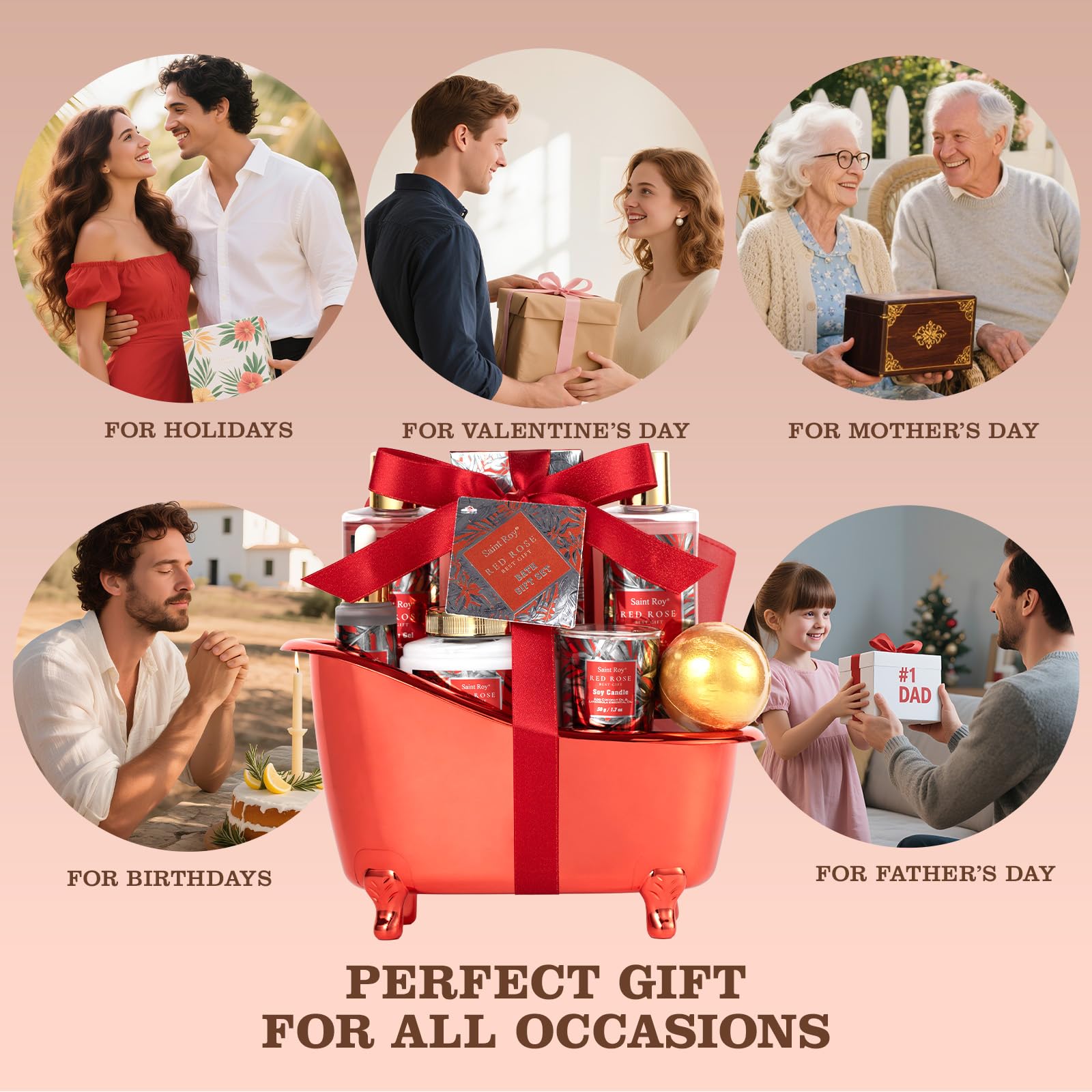 Saint Roy Christmas Spa Gift Set for Women – Luxurious Bath & Body Kit