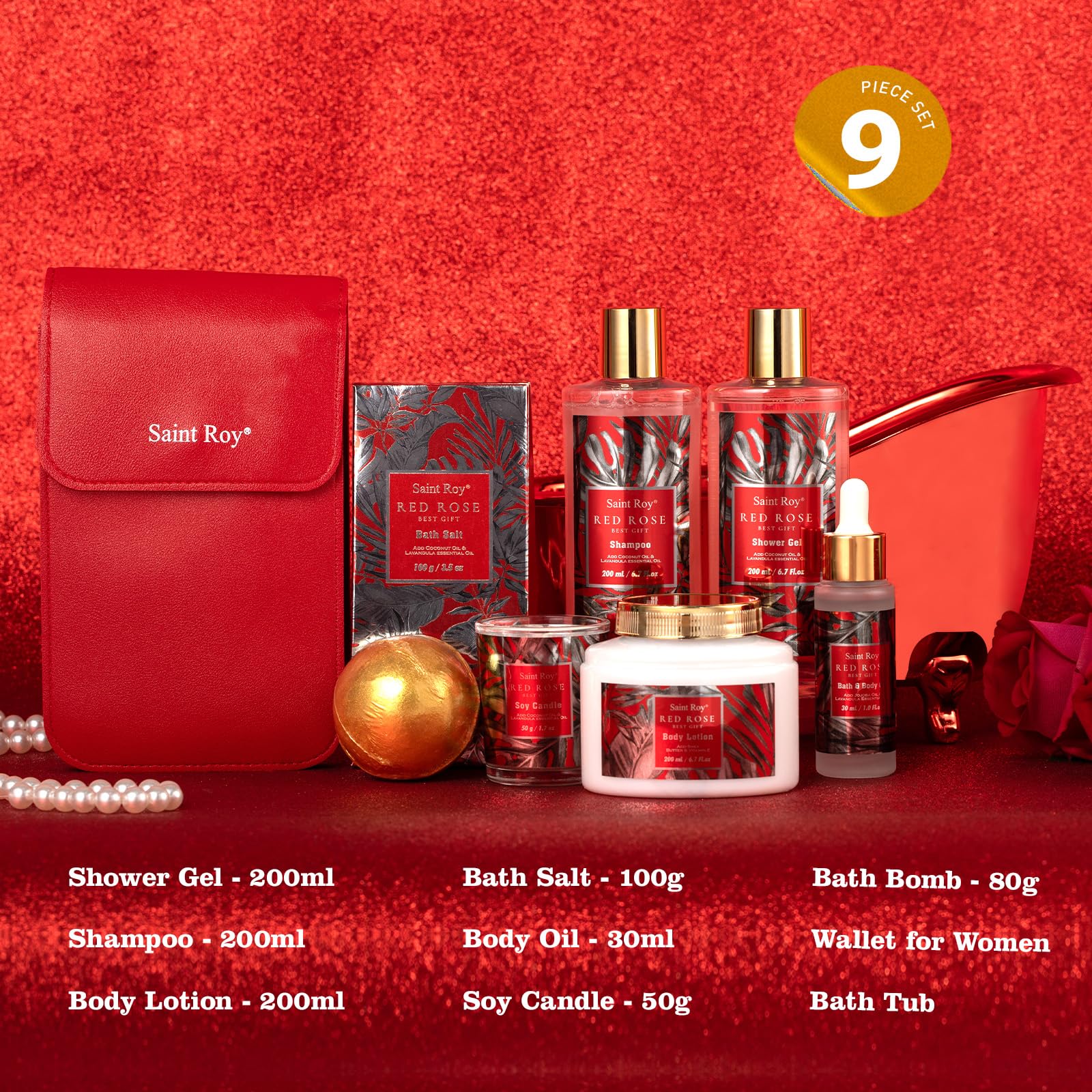 Saint Roy Christmas Spa Gift Set for Women – Luxurious Bath & Body Kit