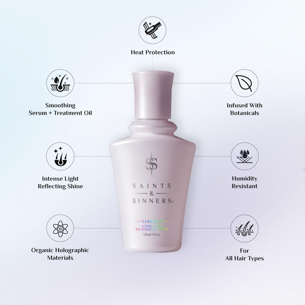 Saints & Sinners Illuminati Divine Shine Holographic Serum – Smoothing Hair Shine & Protection