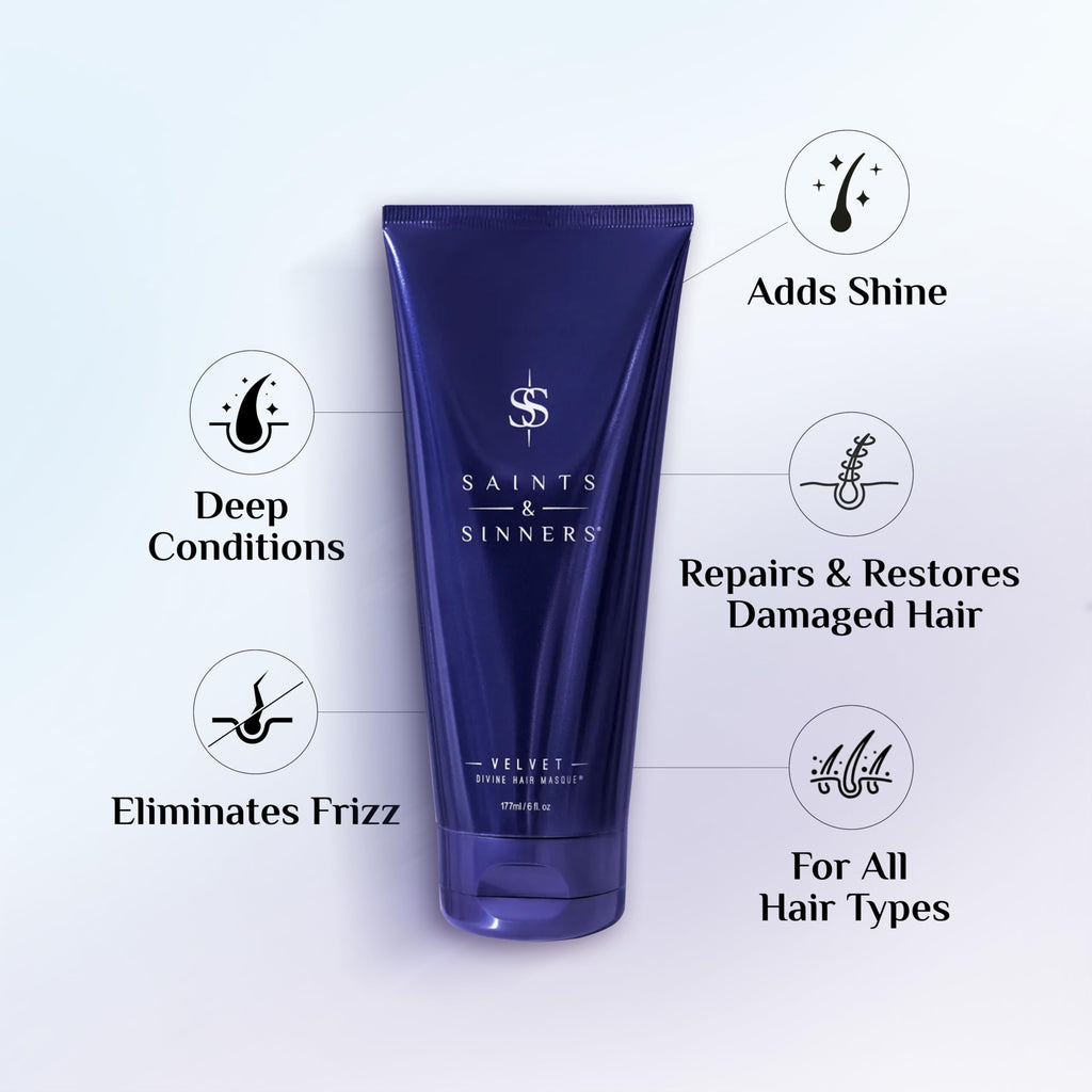 Saints & Sinners Velvet Divine Hair Masque – Deep Conditioning for Dry, Damaged Hair